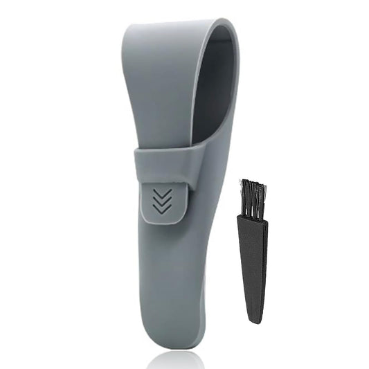 LinMei Silicone Razor Travel Case Compatible with Gillette, Parker, Merkur Razor (Grey+Cleaning Brush) Beauty and Personal Care LinMei