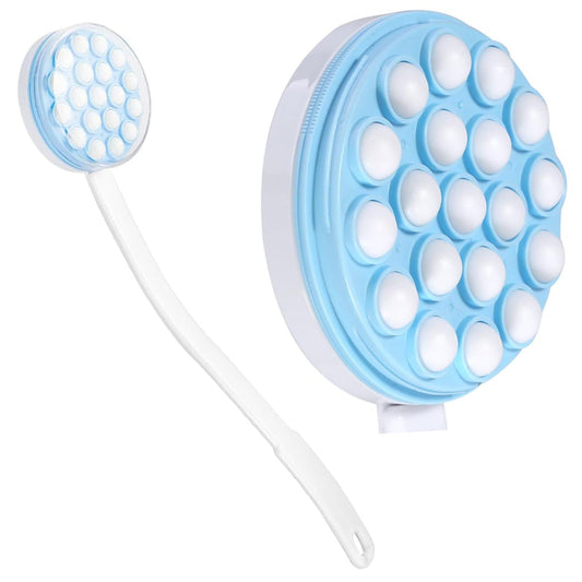 Nikou Long Handle Lotion Applicator & Body Massager, 16.5" Bath Brush with Rotating Balls for Back, Legs & Hard-to-Reach Areas (Detachable Beauty and Personal Care Nikou