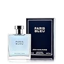 Jean Marc Paris Paris Bleu Homme Eau de Toilette Spray, 3.4 fl. oz., blue, Men's Cologne, Fresh Cologne, Notes of Bergamot, Lavender and Leather Beauty & Personal Care Jean Marc Paris