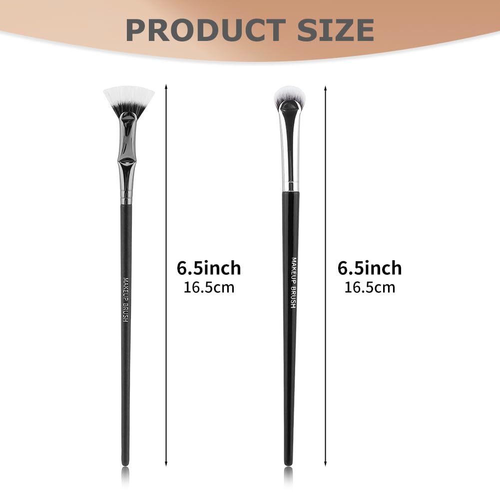 2pcs Multifunctional Folding Angle Scalloped Lash Brush For Women Girls, Compact Home Salon Comb, Separator Eyelash Brush, Angled Fan Shaped Beauty & Personal Care Bibabala