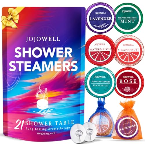 Shower Steamers Aromatherapy - 21Pcs Birthday Gifts for Women, Mom, Wife, Her, Best Friend, Daughter, Sister, Teens & Girlfriend, Self Care Beauty and Personal Care JoJowell