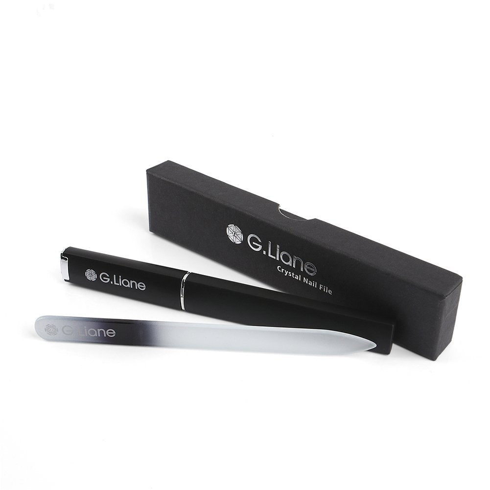G.Liane Crystal Nail File-Professional Double Sided Glass Fingernail Files with Case,Manicure for Natural Acrylic Gels Nails,Manicure Tools for Home Beauty & Personal Care G.Liane