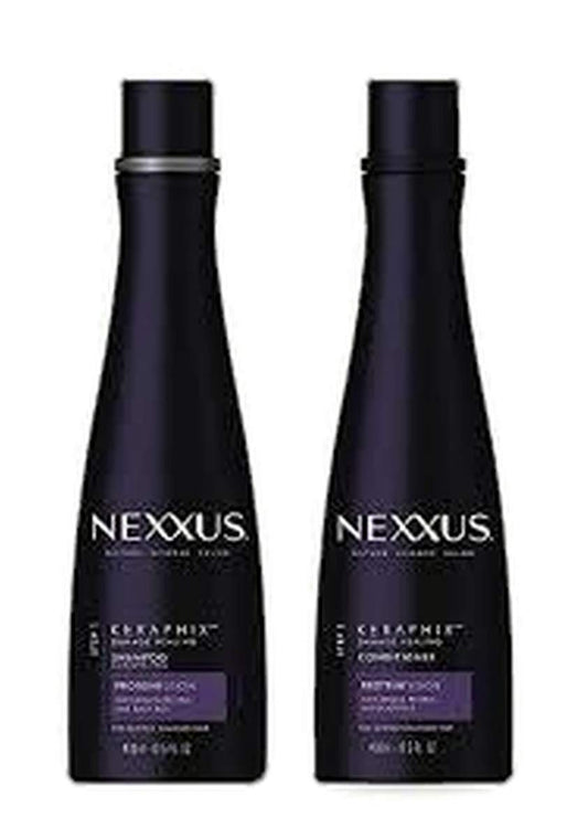 (1) Nexxus KERAPHIX Shampoo & (1) Nexxus KERAPHIX Conditioner - 13.5 oz (400 ml) EACH - Damage Healing - Keratin Protein and Black Rice - For Severely Beauty & Personal Care Nexxus