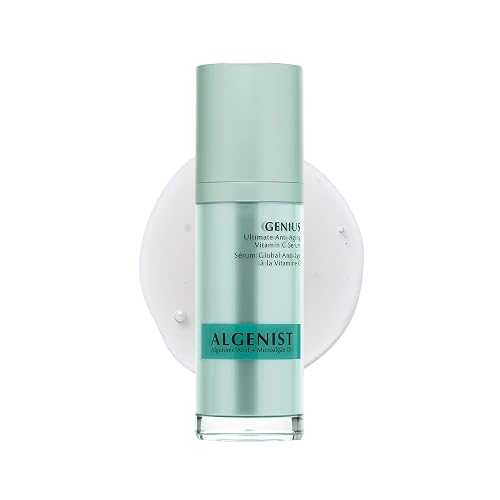 Algenist GENIUS Vitamin C Serum for Face - Anti Aging Serum with Alguronic Acid, Niacinamide & Microalgae Oil - Helps Brighten, Even Skin Tone, Reduce Beauty & Personal Care Algenist