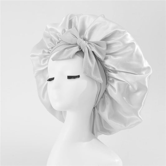 Hair Want Large Stain Sleep Bonnet for Women Adjustable Hair Bonnet with Elastic Tie Band for Braids Hair Sleeping Cap Scarf for Hair Care Satin Hair Beauty and Personal Care Hair Want