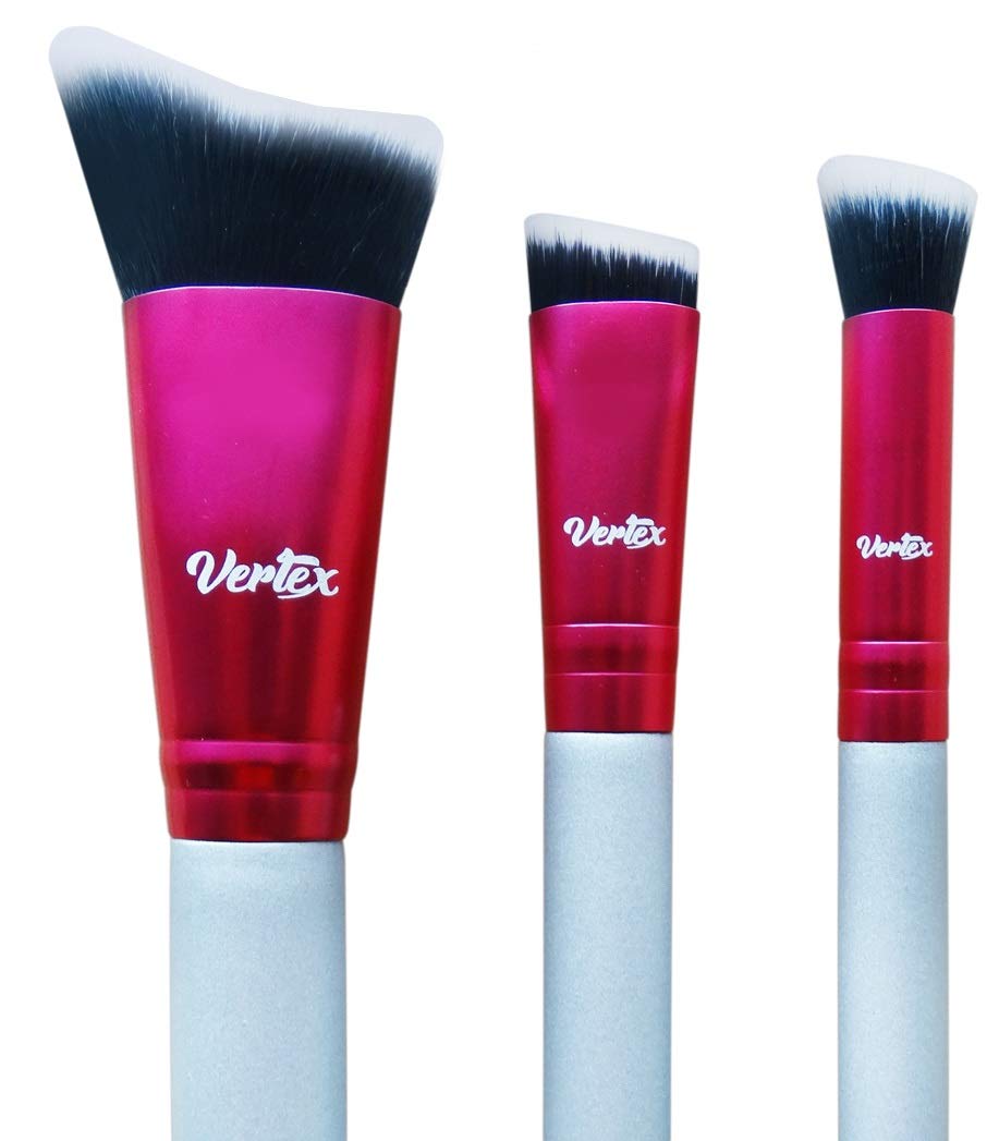 Nose Contour Brush Contouring Makeup Brush Set - Sculpting Blending Real Brush Hair Angled Blush Techniques Dramatic Cheekbones Highlighting Bronzer Beauty & Personal Care Vertex