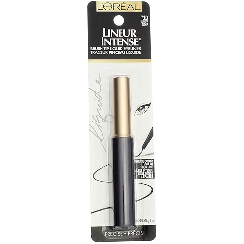 L'Oreal Paris Lineur Intense Brush Tip Liquid Eyeliner, 710 Black (Pack of 2) Beauty & Personal Care L'Oreal Paris