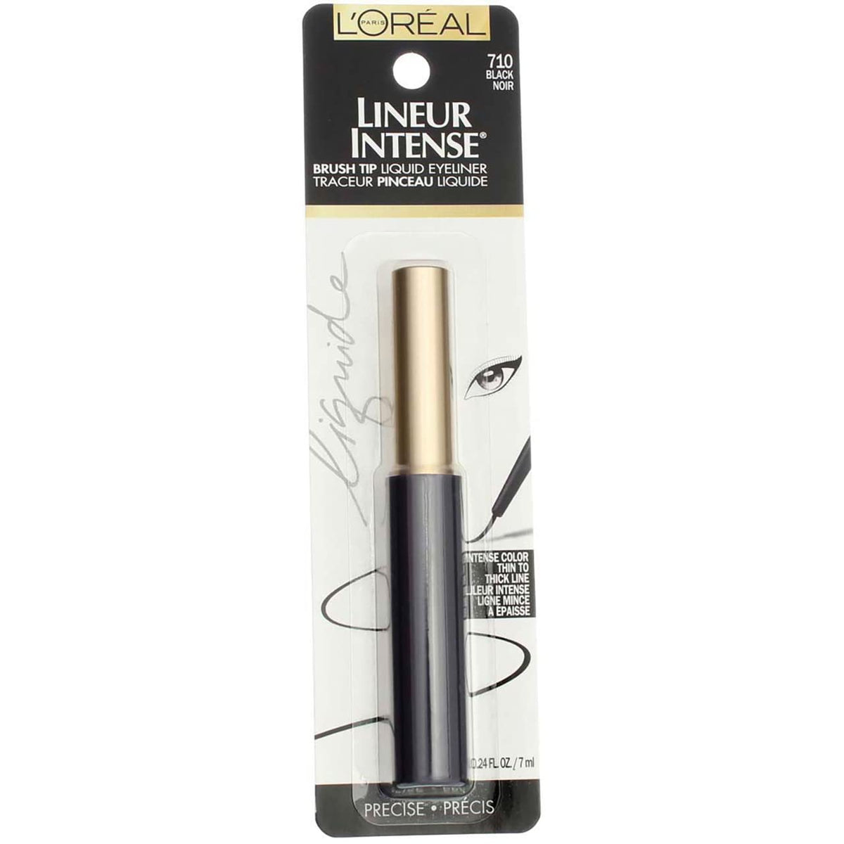 L'Oreal Paris Lineur Intense Brush Tip Liquid Eyeliner, 710 Black (Pack of 2) Beauty & Personal Care L'Oreal Paris