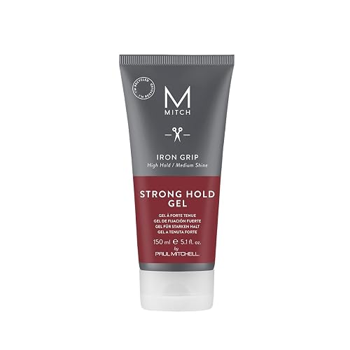 MITCH by Paul Mitchell Iron Grip Strong Hold Gel, High Hold, Medium Shine, For All Hair Types + Textures, 5.1 fl. oz Beauty & Personal Care MITCH
