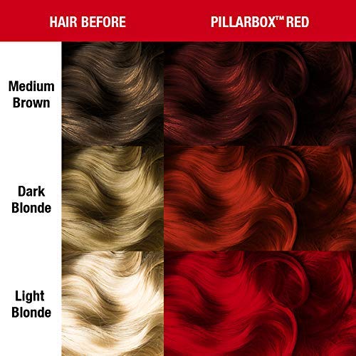 MANIC PANIC Classic Pillarbox Red Semi Permanent Hair Color - True Red Hair Dye for Women & Men That Lasts 4-6 Weeks - Vegan, Ammonia & Cruelty-Free Beauty & Personal Care MANIC PANIC