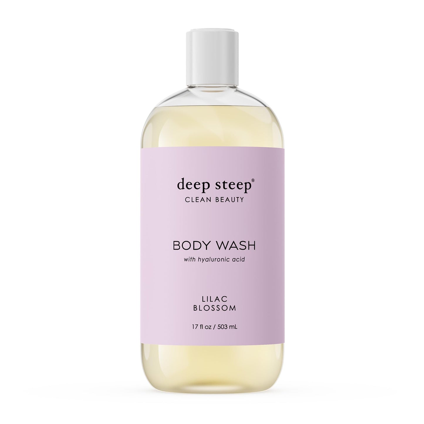 Deep Steep Body Wash, Lilac Blossom, 17 oz - Hydrating Shower Gel with Hyaluronic Acid, Shea Butter, Aloe Vera & Argan Oil - Vegan, Clean Beauty Beauty & Personal Care Deep Steep