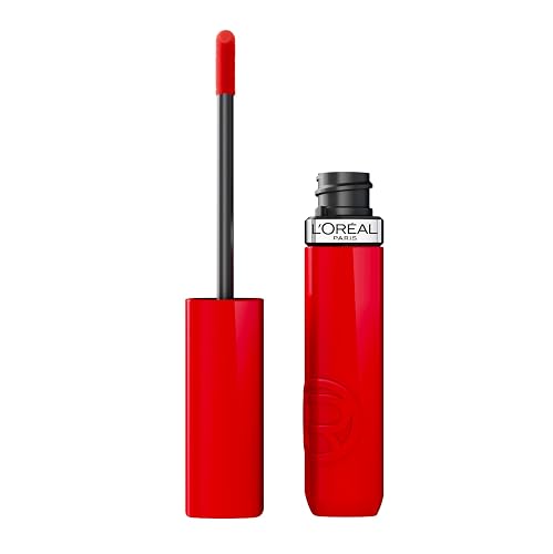 L'Oreal Paris Infallible Lacque Resistance Liquid Lipstick, 16HR Long Lasting Lip Makeup with Lacquer-Like Shine and Zero Transfer, 410, Rouge Poppy Beauty & Personal Care L'Oreal Paris