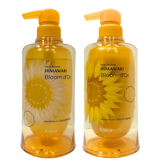 Dear Beauté HIMAWARI Bloom d'Or Moisture-in Shampoo and Treatment Set, Sunflower Extract, Non-Silicone, Sulfate-Free, 13.7 oz Each, Made in Japan Beauty & Personal Care TokyoSuperSale