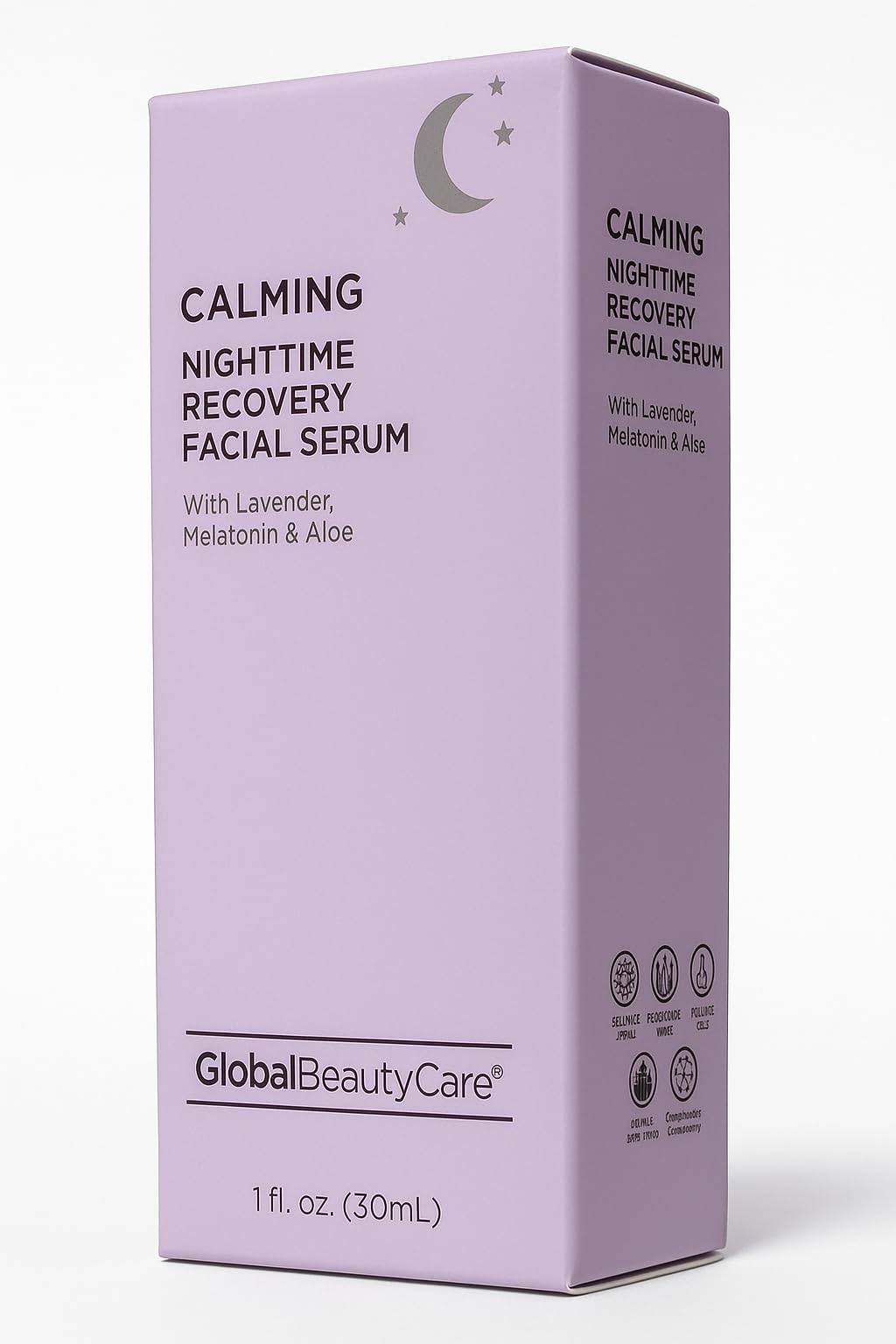 Global Beauty Care Calming NIghttime Recovery Facial Serum With Lavender, Melatonin & Aloe 1 Fl. Oz (30mL) Beauty & Personal Care Global Beauty Care