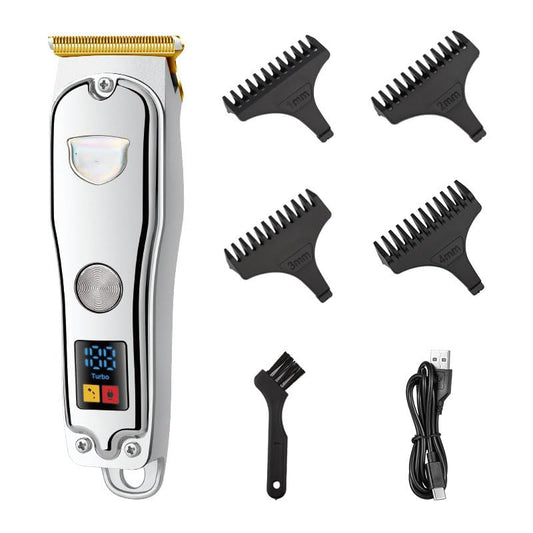 Professional Cordless Haircut Kit with LED Display 4 Lmit Combs Zero-Gap T-Blade Mens Grooming Beard Trimmer for Family & Barber Use Rechargeable Hair Beauty and Personal Care GLESVOWIO