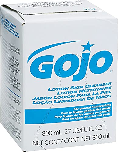 GOJO Lotion Soap Skin Cleanser, 800 mL Hand Soap Refill for 800 Series Bag-in-Box Soap Dispenser (Pack of 12) - 9112-12 Beauty & Personal Care GOJO