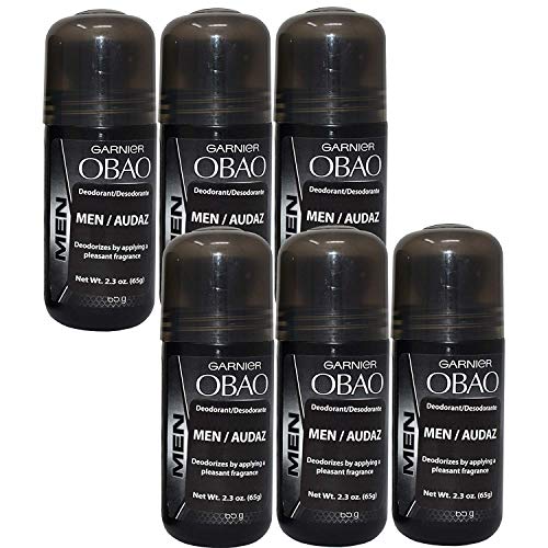 Garnier Obao AUDAZ 24h Deodorant Roll On for Men 2.3 oz. (6 Pack) iwgl Beauty and Personal Care Garnier