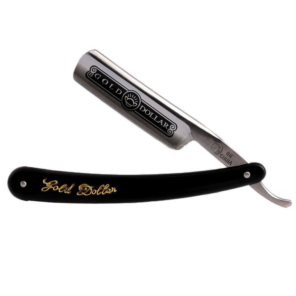 Tangc Pro Gold Dollar Shave Knife 66 Straight Edge Barber Razor Folding Hair Shaving Beauty and Personal Care Tangc