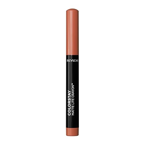 REVLON ColorStay Matte Lite Crayon Lipstick with Built-in Sharpener, Smudge-proof, Water-Resistant Non-Drying Lipcolor, 001 Tread Lightly, 0.049 oz Beauty & Personal Care REVLON