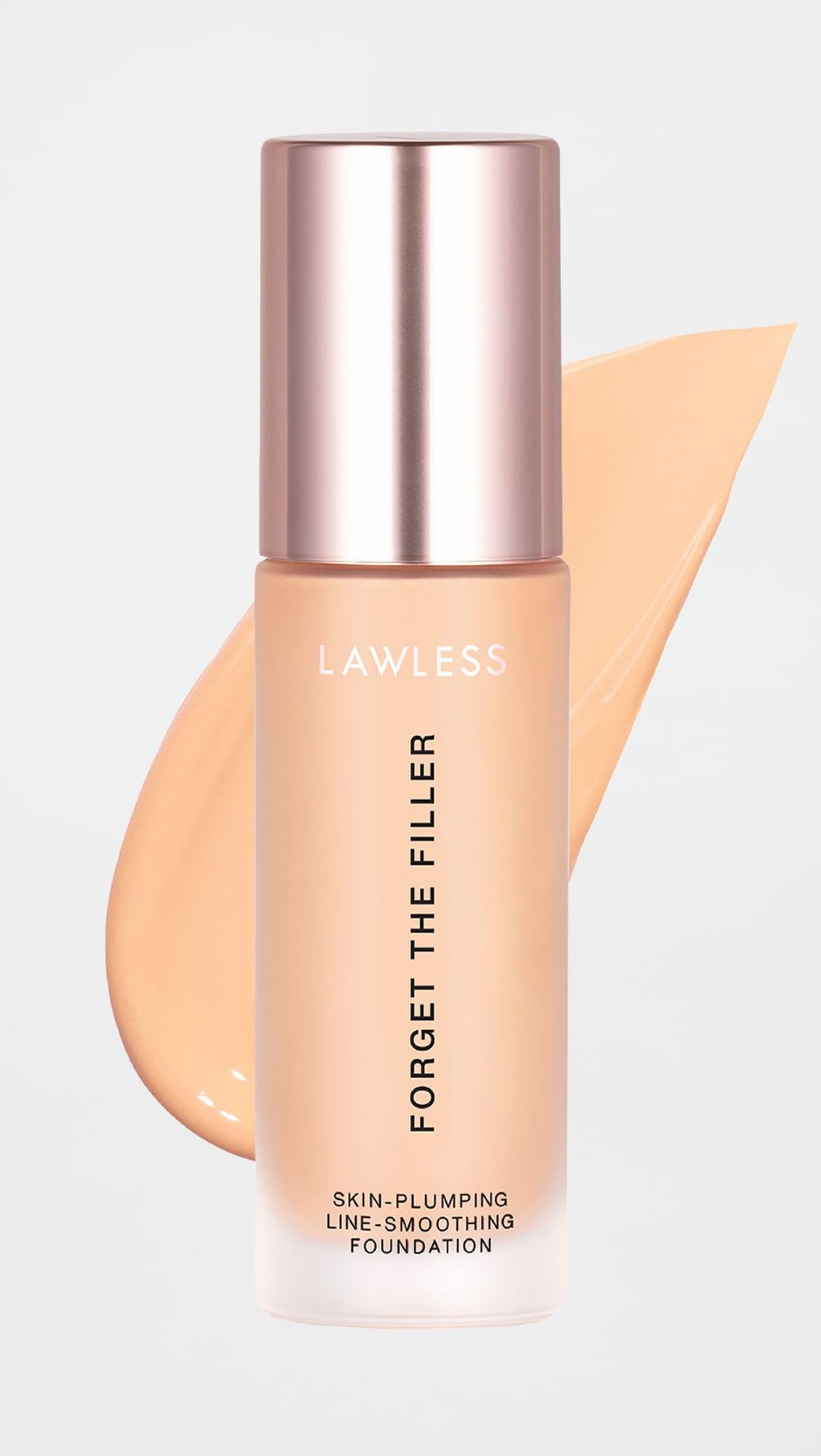 LAWLESS Women's Forget the Filler Skin-Plumping Line-Smoothing Foundation, 5L, light with warm-golden undertones, 1.0 Ounce