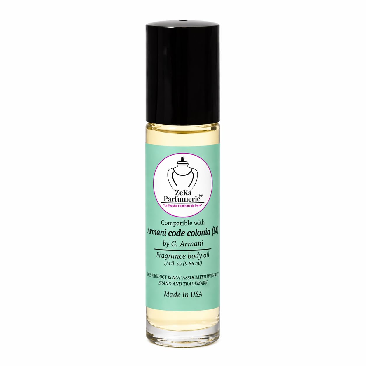 ZEKA PARFUMERIE Compare to Aroma Compatible with Armani Code Colonia for Men Fragrance Body oil on 1/3 oz (9.86ml) size Roll-On Botlle Beauty & Personal Care ZEKA PARFUMERIE