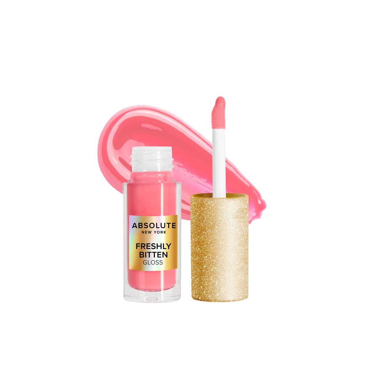 Absolute New York Freshly Bitten Gloss, Non Sticky, Weightless Lip Gloss with Jojoba Oil (Mine, Not Yours Warm Medium Pink, .8 Oz) Beauty & Personal Care Absolute New York