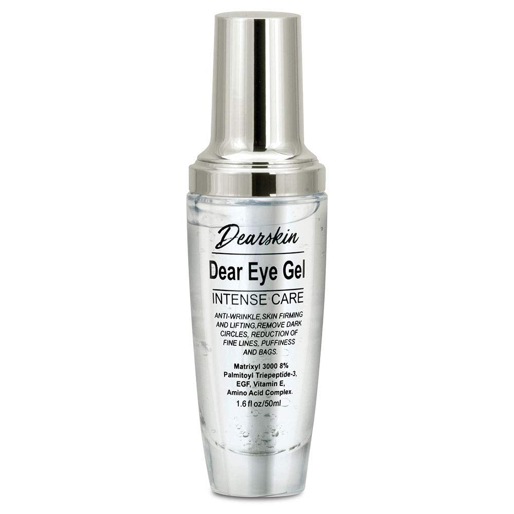 Dearskin Eye Gel Dark Circles and Puffiness, Soft & Smooth Eye Gel for Dark Circles and Wrinkles with Matrixyl 3000 8% Aloe Vera and Botanical Beauty & Personal Care Dearskin