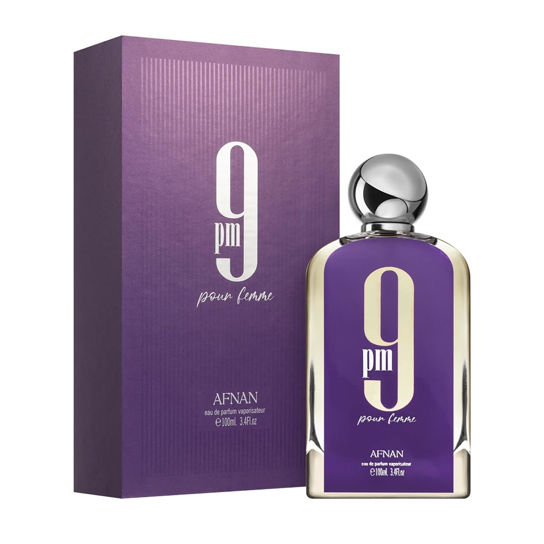 Afnan 9 PM Pour Femme Eau De Parfum, 3.4 Fl. Oz Beauty & Personal Care Afnan