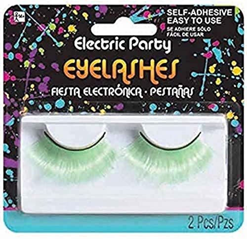 Amscan Neon Green Eyelashes Beauty & Personal Care Amscan