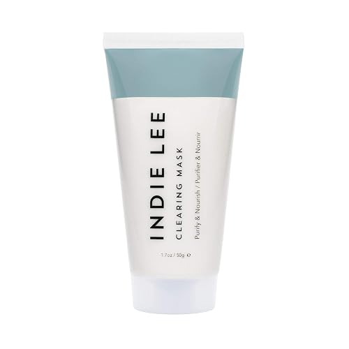 Indie Lee Clearing Mask Tube - Bentonite Clay Mask with Colloidal Sulfur to Draw Out Impurities + Exfoliate Skin - Muddy-Texture Pore Detox Mask Beauty & Personal Care Indie Lee