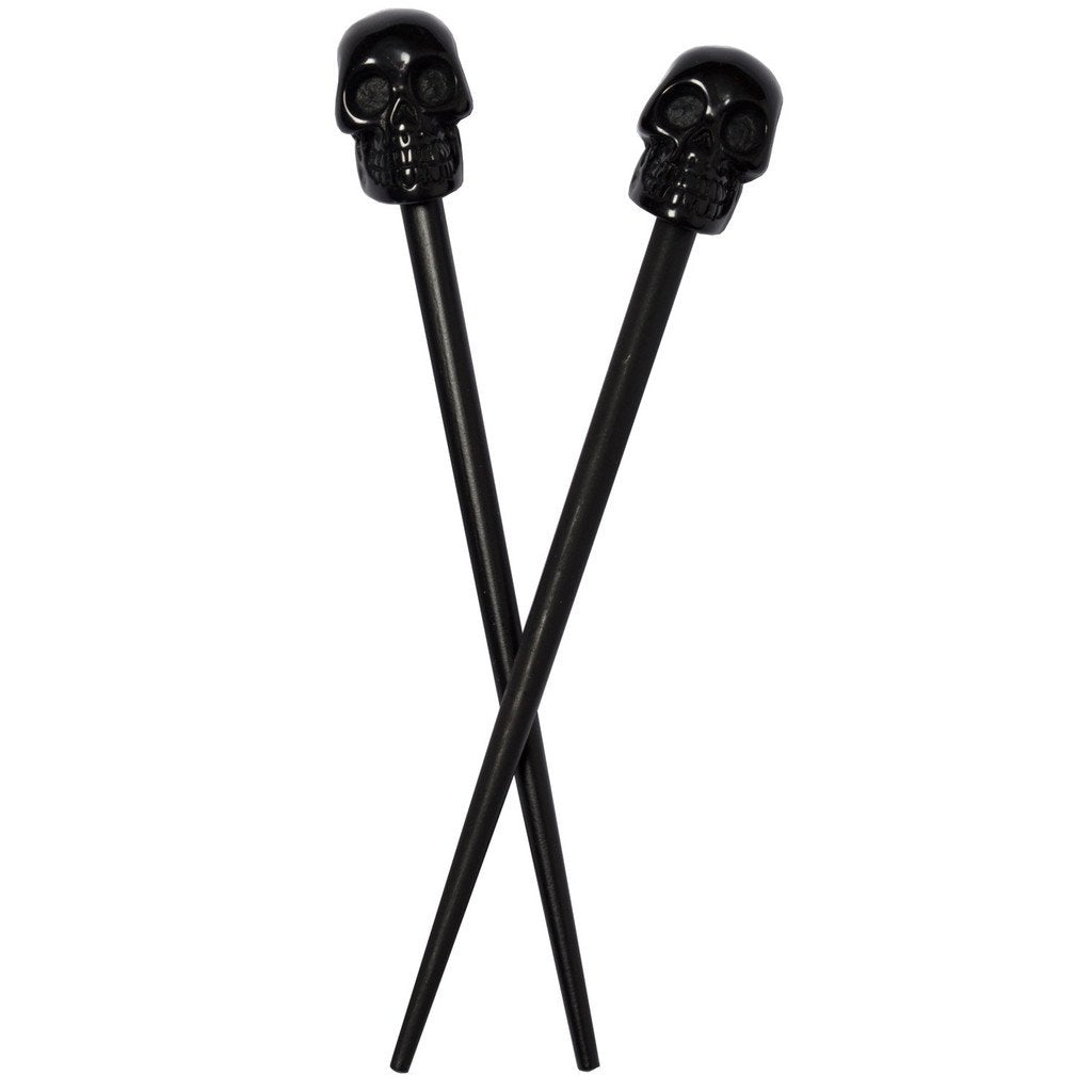 Kreepsville 666 Black Skull Collection Hair Sticks Beauty & Personal Care kreepsville 666