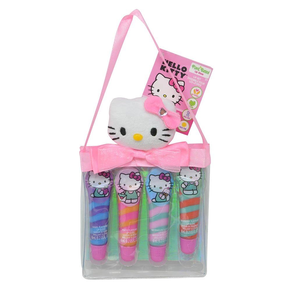 Hello Kitty Lip Gloss Set with Cute Carry Bag Beauty & Personal Care Hello Kitty