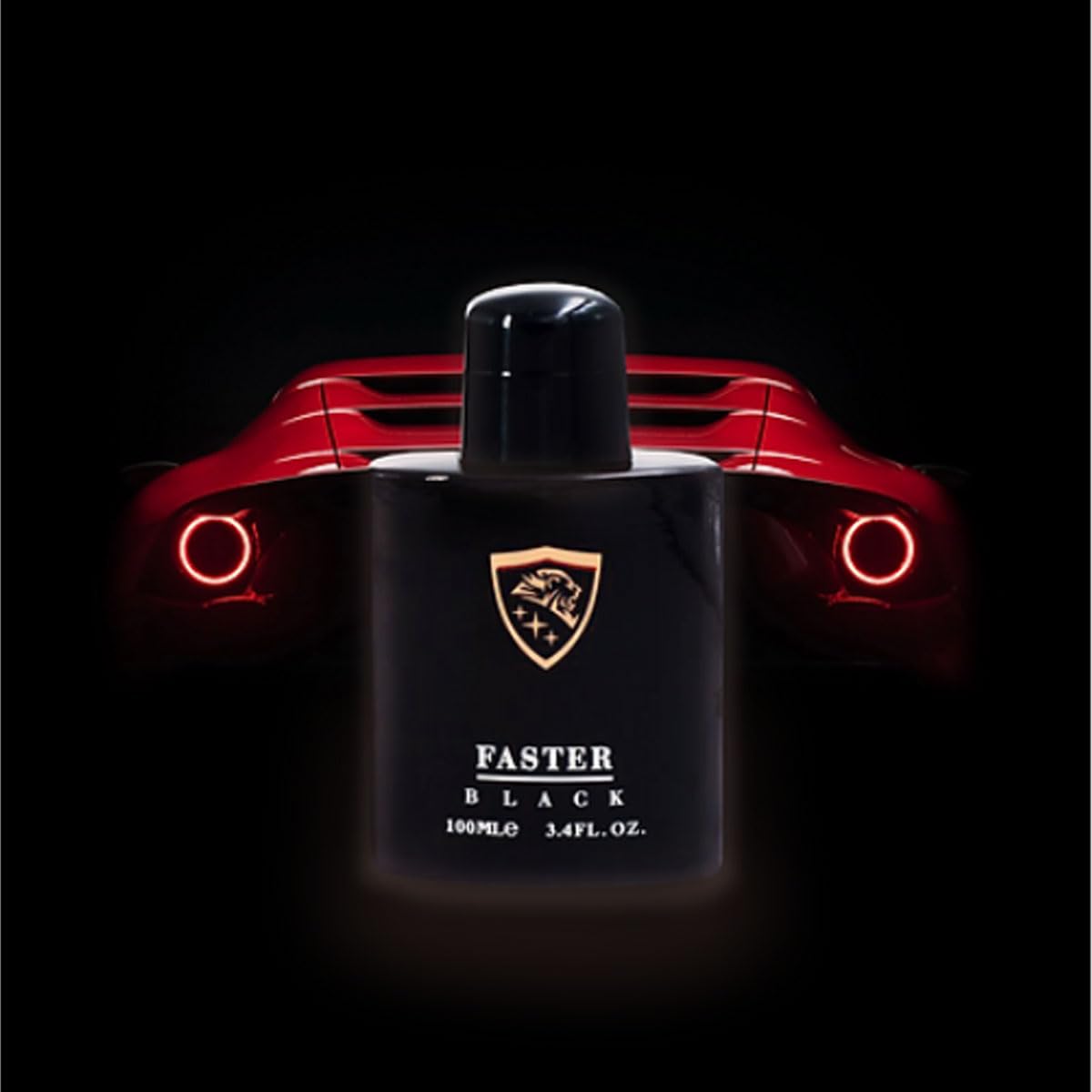 EBC Perfume Faster Black Men Perfume 100ml Eau De Parfum Vaporisateur Spray Red apple, plum, lime/Essential Oil From France Beauty & Personal Care EBC Perfume