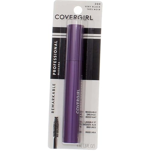 CoverGirl Professional Remarkable Washable Mascara, Very Black [200] 0.30 oz (Pack of 3) Beauty & Personal Care COVERGIRL
