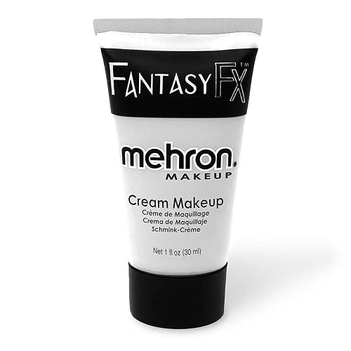Mehron Makeup Fantasy FX Cream | Water Based Halloween Makeup | White Face & Body Paint For Adults 1 fl oz (30ml) | Made in the USA Beauty & Personal Care Mehron