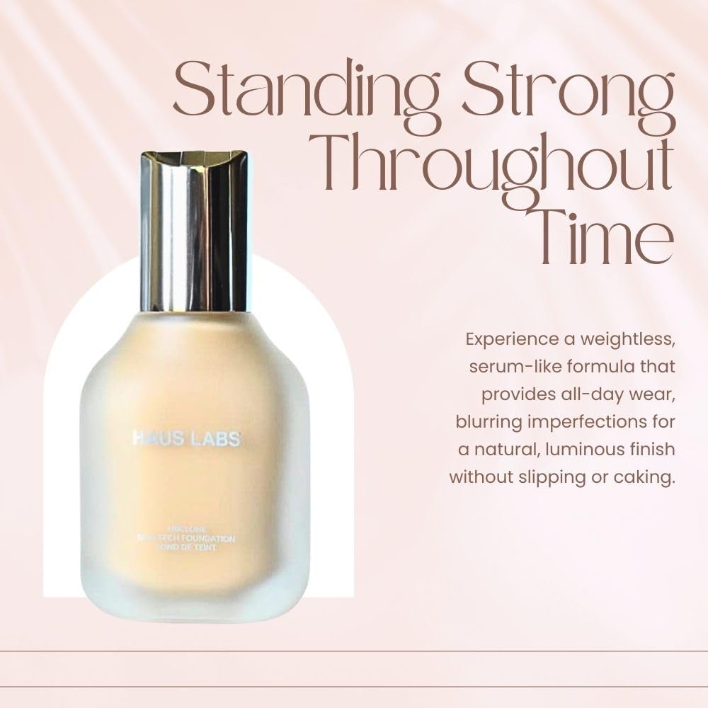 HAUS LABS BY LADY GAGA Triclone Skin Tech Medium Coverage Foundation with Fermented Arnica 330 Medium Cool