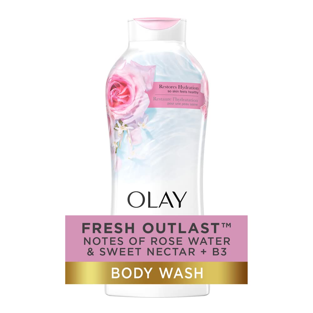 Olay Fresh Outlast Rose Water & Sweet Nectar Body Wash, 22 Fl oz, 5.732 Lb Beauty & Personal Care Olay