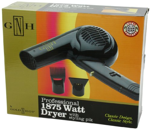 Gold N Hot Professional 1875-Watt Dryer with Styling Pik (GO-GH2274) Beauty & Personal Care Gold N Hot