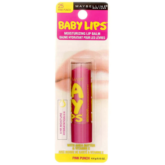 Maybelline Baby Lips Moisturizing Lip Balm SPF 20, Pink Punch 0.15 oz (Pack of 5) Beauty & Personal Care MAYBELLINE