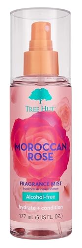 Tree Hut Moroccan Rose Hair & Body Mist, Hydrating & Alcohol-Free Body Spray, Fragrance with Bergamot, Tea Rose & Amber Notes, Alcohol-Free Formula, 6 Beauty & Personal Care Tree Hut