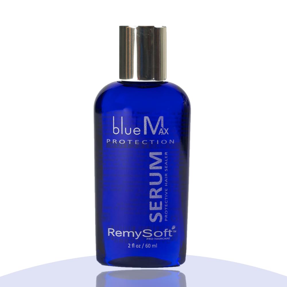 RemySoft blueMax Protective Silicone Serum - Safe for Hair Extensions, Weaves and Wigs - Salon Formula Serum 2oz