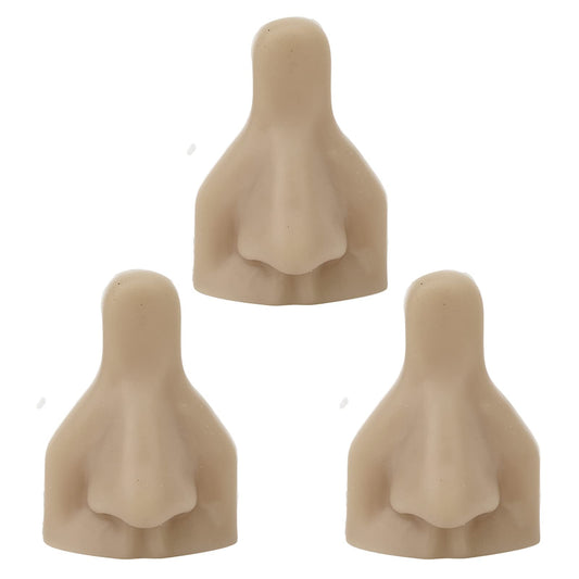 JTLB 3PCS Silicone Nose Model, Soft Flexible Reusable Simulation 3D Silicone Nose Model for Jewelry Display,Practice Teaching Instructions (Dark Skin Beauty and Personal Care JTLB