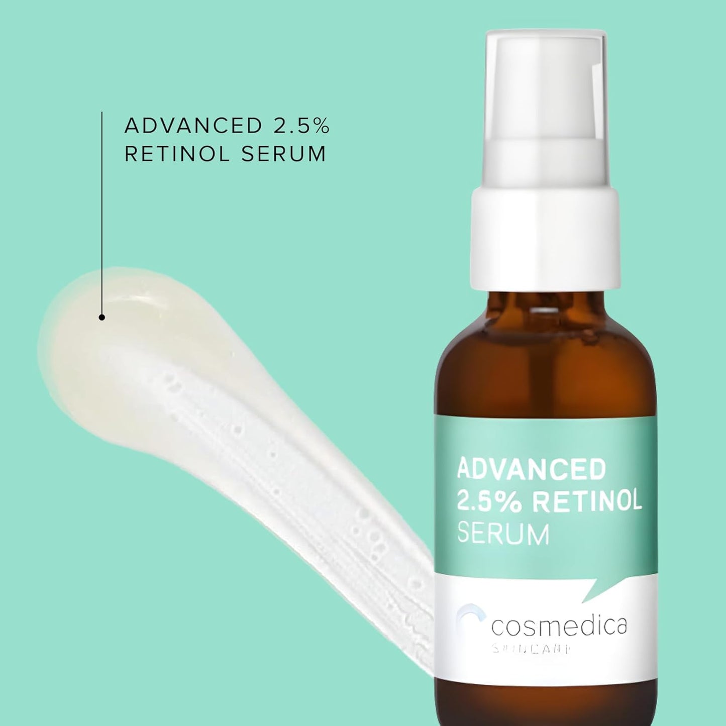 Cosmedica Skincare Facial Serum Trio Set - Vitamin C, Retinol & Hyaluronic Acid Serums for Face - Hydrating & Smoothing Skincare - Vegan, Cruelty Free Beauty & Personal Care Cosmedica Skincare