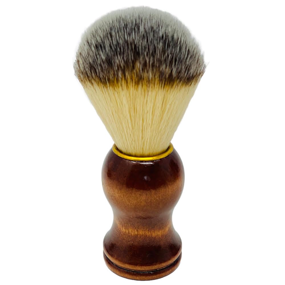 G.B.S Men's Shaving Brush 100% Synthetic Hair Beard Brush Wooden Handle Shaving Brush, Synthetic Bristles - Compliments Any Shaving Razor Fort Wet Beauty and Personal Care G.B.S