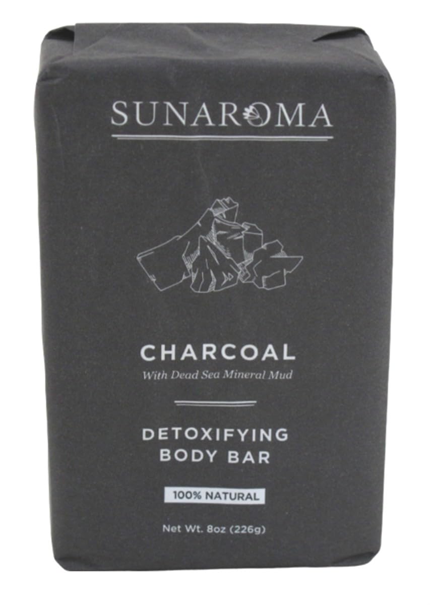 Sunaroma Soap Bar Charcoal Dead Sea Mineral Mud 8 Ounce (Pack of 3) Beauty & Personal Care SUNAROMA