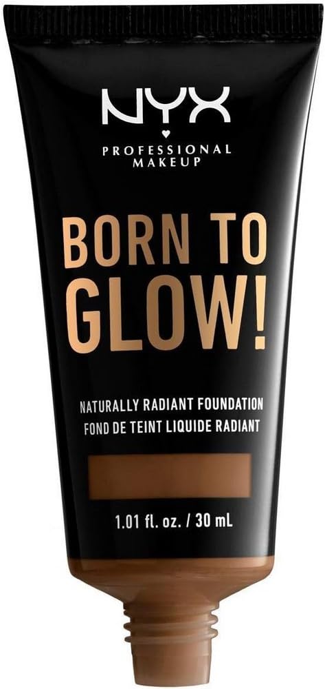 NYX PROFESSIONAL MAKEUP Born To Glow Naturally Radiant Foundation, Medium Coverage - Mocha Beauty & Personal Care NYX PROFESSIONAL MAKEUP