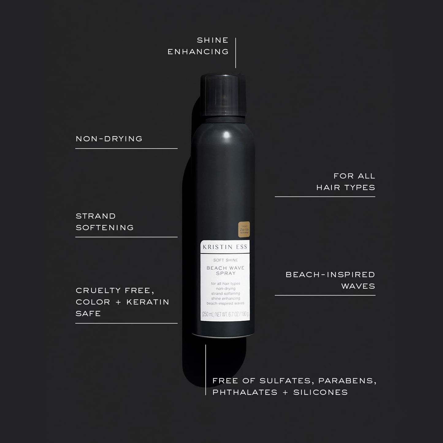 Kristin Ess Hair Soft Shine Beach Wave Hair Spray for Soft Texture + Shine, Non-Drying, Wavy Hair Styling Product, 6.7 oz Beauty & Personal Care Kristin Ess