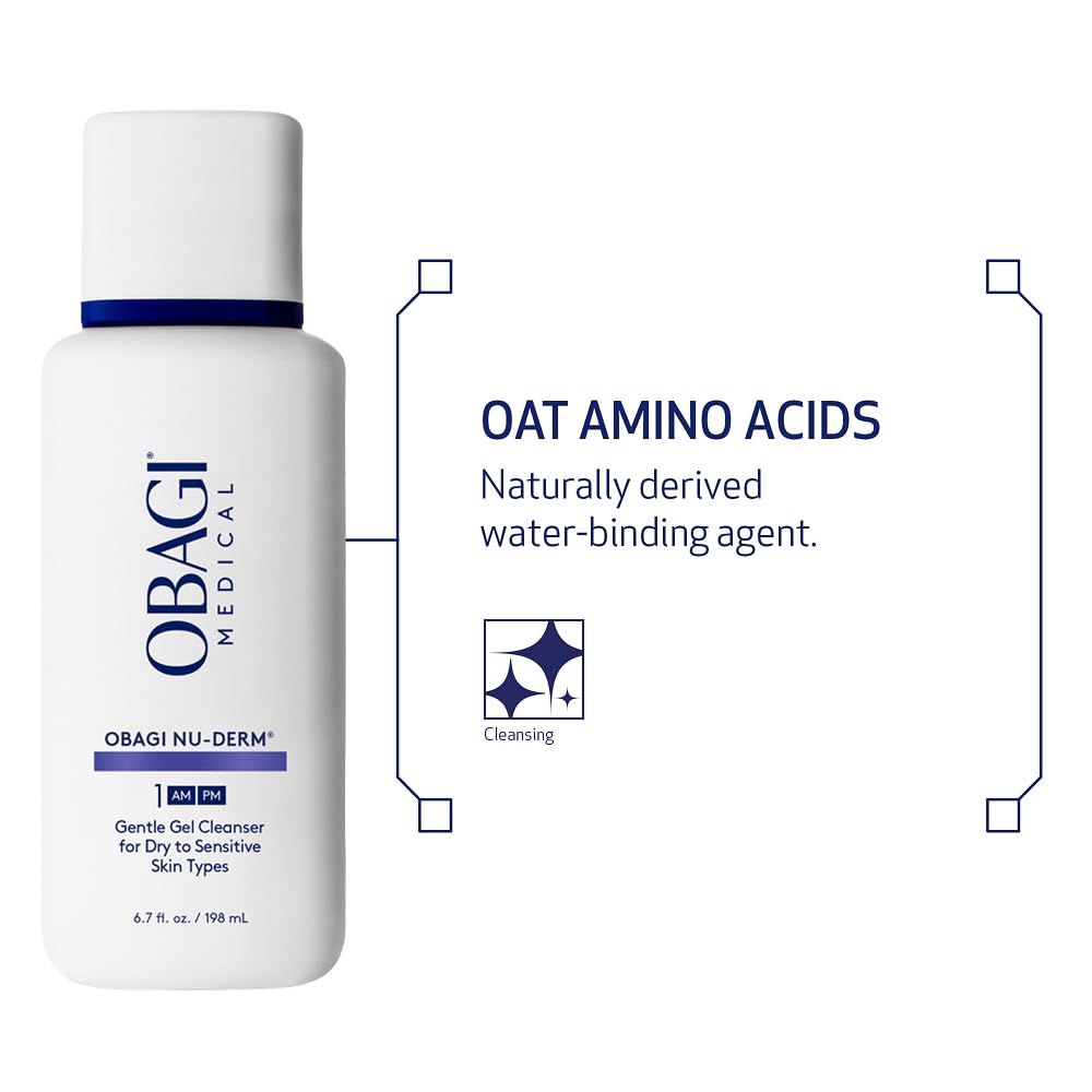 Obagi Nu-Derm Gentle Cleanser - Daily Facial Wash Gently Removes Dirt, Oil, Makeup & Impurities - Skincare Cleanser for Normal, Dry & Sensitive Skin Beauty & Personal Care Obagi Medical