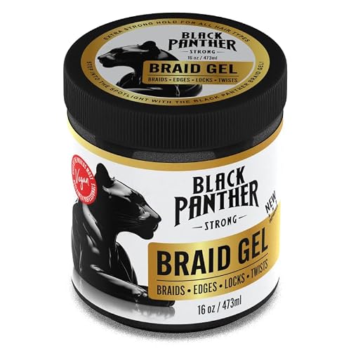 Black Panther Braid Gel | Smooths & Tames Frizz | No Flaking or Drying | High Shine, Long Lasting for Braids, Locks, Twists, Cornrows | 16 oz Beauty & Personal Care BLACK PANTHER STRONG DIAMOND EDGES