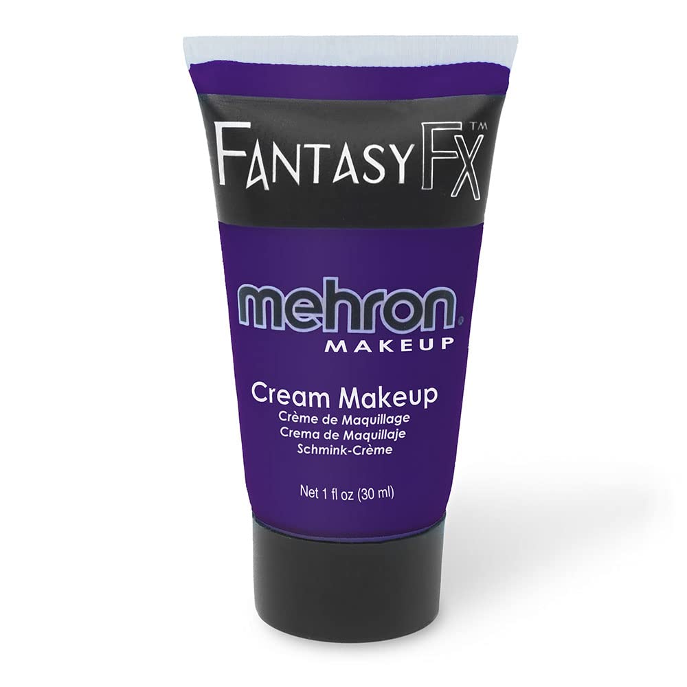Mehron Makeup Fantasy FX Cream Makeup | Water Based | Halloween | Purple Face & Body Paint For Adults 1 fl oz (30ml) (Purple) Beauty & Personal Care Mehron